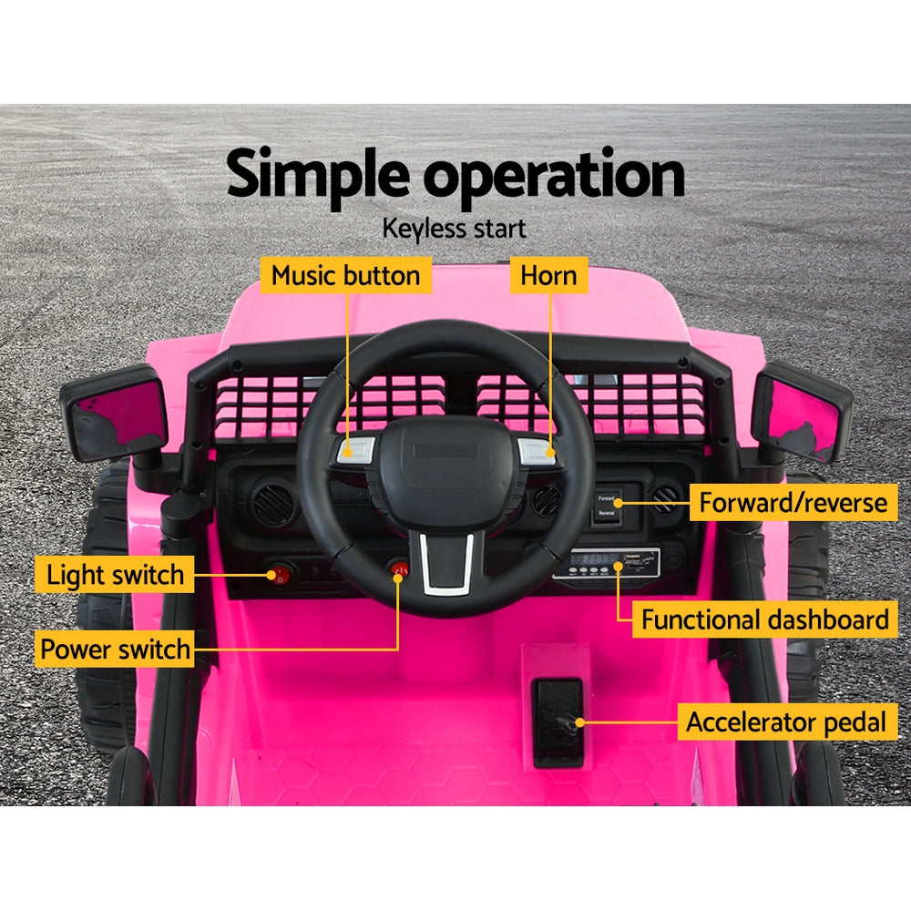 Electric Ride On Car Jeep-inspired - pink