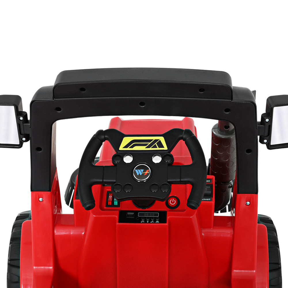 Rigo Kids Electric Ride On Car Street Sweeper Truck Toy Cars Remote 12V Red