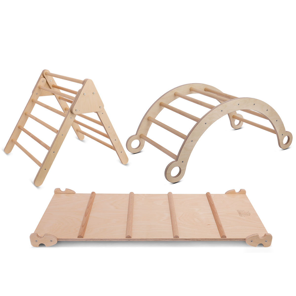 Lifespan Kids Pikler Climbing Frame Package with Slide, Arch and Triangle